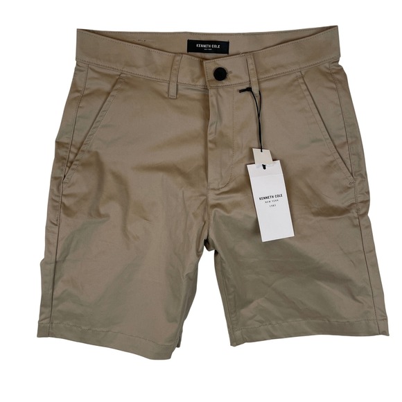 Kenneth Cole New York Other - Kenneth‎ Cole New York Men Tan Chino Shorts Flat Front Size 28